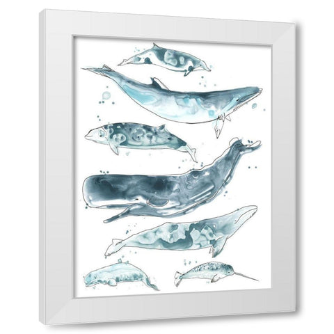 Cetacea II White Modern Wood Framed Art Print by Vess, June Erica