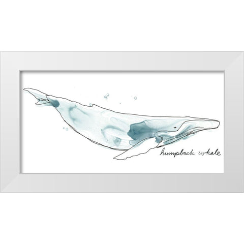 Cetacea Humpback White Modern Wood Framed Art Print by Vess, June Erica