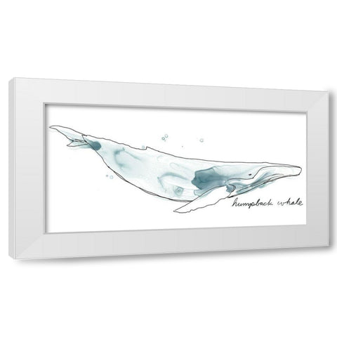 Cetacea Humpback White Modern Wood Framed Art Print by Vess, June Erica