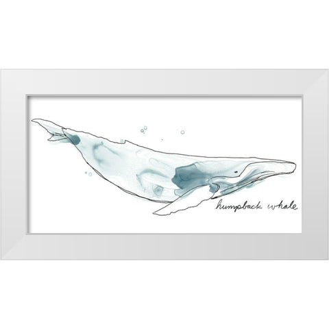 Cetacea Humpback White Modern Wood Framed Art Print by Vess, June Erica
