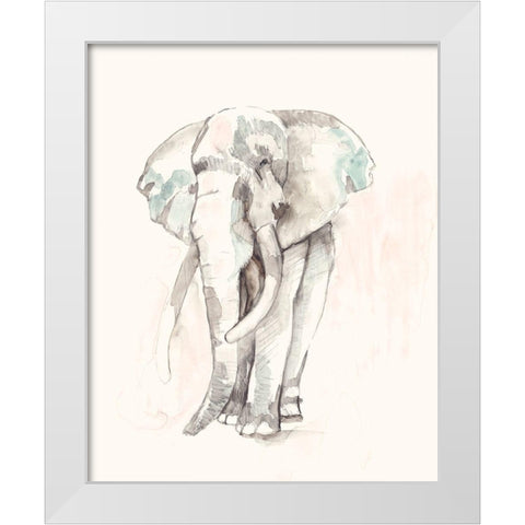 Pastel Safari I White Modern Wood Framed Art Print by Goldberger, Jennifer