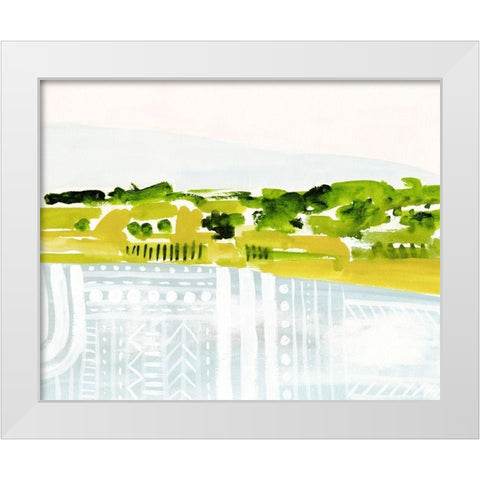 Patterned Landscape I White Modern Wood Framed Art Print by Borges, Victoria