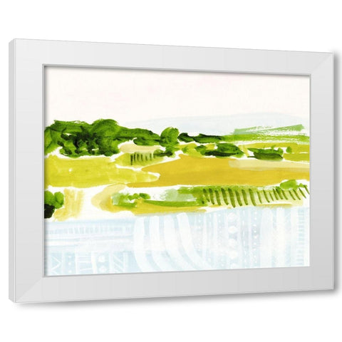 Patterned Landscape II White Modern Wood Framed Art Print by Borges, Victoria