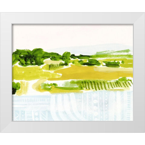 Patterned Landscape II White Modern Wood Framed Art Print by Borges, Victoria