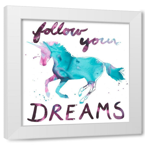 Magic Dreams I White Modern Wood Framed Art Print by Vess, June Erica