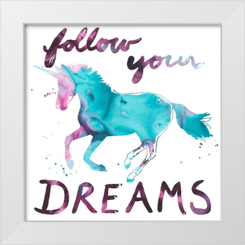 Magic Dreams I White Modern Wood Framed Art Print by Vess, June Erica