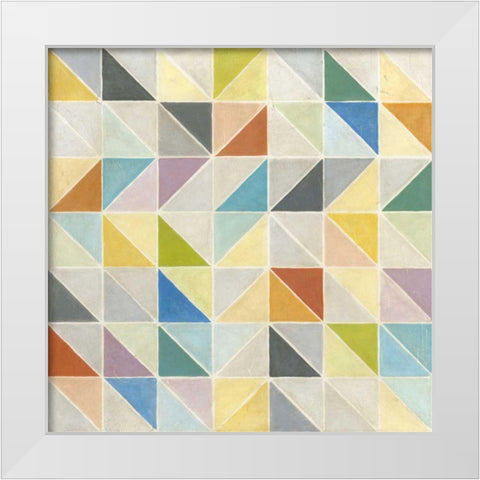 Non-Embellished Multifaceted II White Modern Wood Framed Art Print by Meagher, Megan