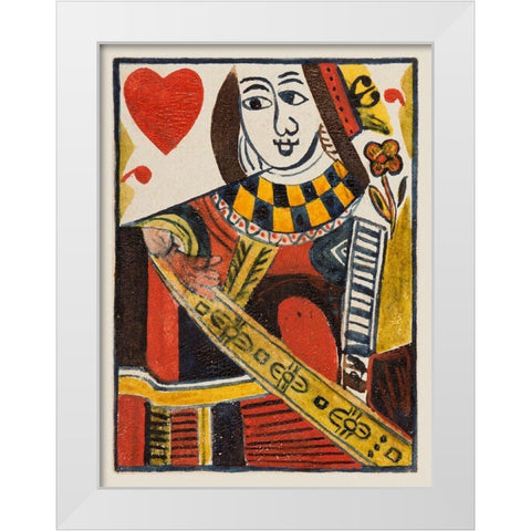 Vintage Cards I White Modern Wood Framed Art Print by Unknown