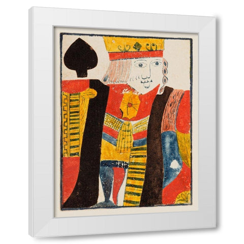 Vintage Cards II White Modern Wood Framed Art Print by Unknown