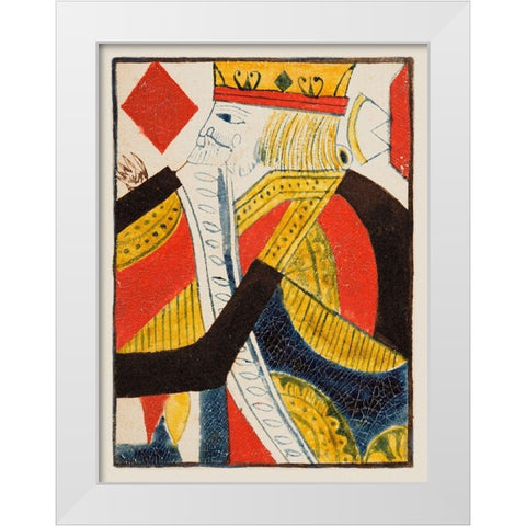 Vintage Cards III White Modern Wood Framed Art Print by Unknown