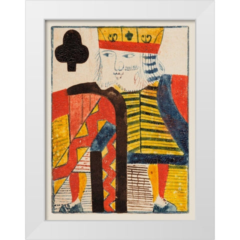 Vintage Cards V White Modern Wood Framed Art Print by Unknown