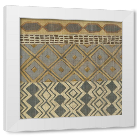 Warp and Weft III White Modern Wood Framed Art Print by Zarris, Chariklia