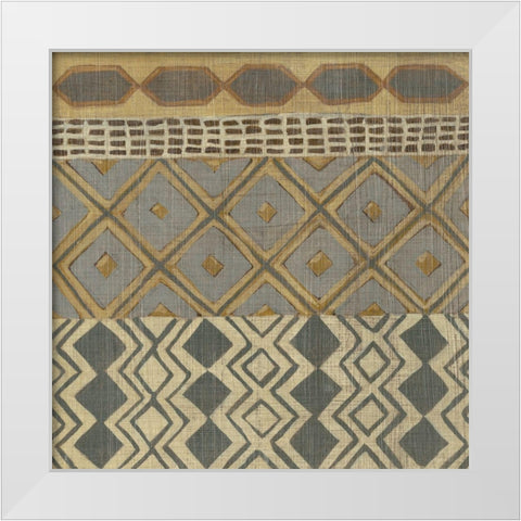 Warp and Weft III White Modern Wood Framed Art Print by Zarris, Chariklia