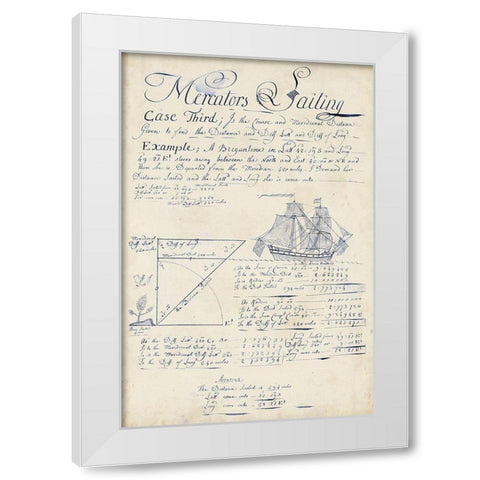 Nautical Journal III White Modern Wood Framed Art Print by Vision Studio