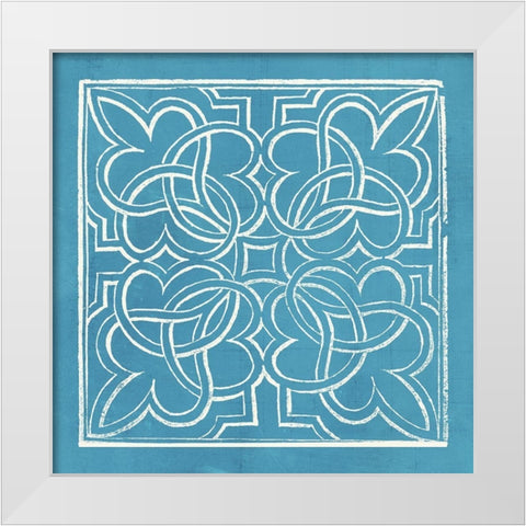 Garden Schematic I White Modern Wood Framed Art Print by Lawon, William