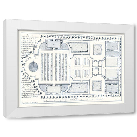Kitchen Garden Plan I White Modern Wood Framed Art Print by Switzer, Stephen