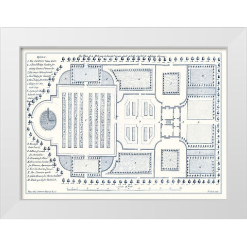 Kitchen Garden Plan I White Modern Wood Framed Art Print by Switzer, Stephen
