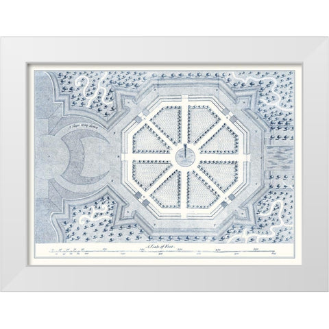 Kitchen Garden Plan II White Modern Wood Framed Art Print by Switzer, Stephen