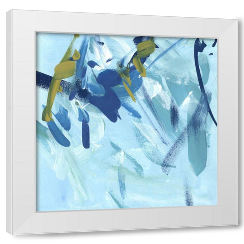 Into the Blue II White Modern Wood Framed Art Print by Wang, Melissa