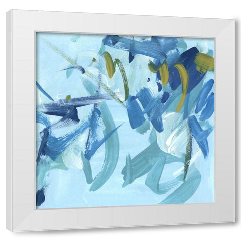 Into the Blue IV White Modern Wood Framed Art Print by Wang, Melissa