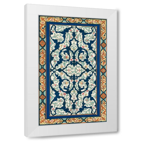 Non-Embellish Persian Ornament III White Modern Wood Framed Art Print by Vision Studio