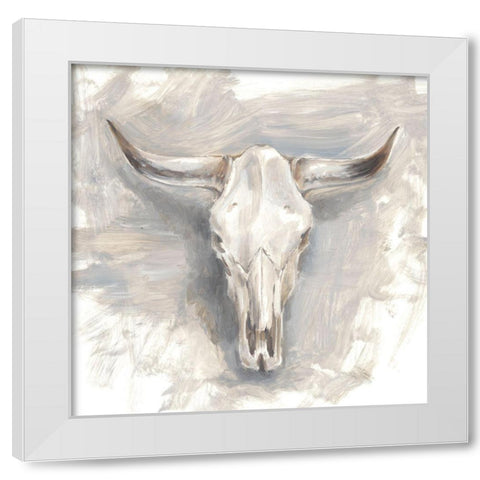 Cattle Mount II White Modern Wood Framed Art Print by Harper, Ethan