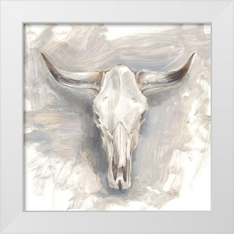 Cattle Mount II White Modern Wood Framed Art Print by Harper, Ethan