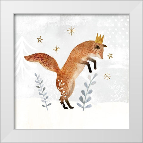 Woodland Celebration II White Modern Wood Framed Art Print by Borges, Victoria