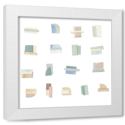 Pixelate II White Modern Wood Framed Art Print by Scarvey, Emma