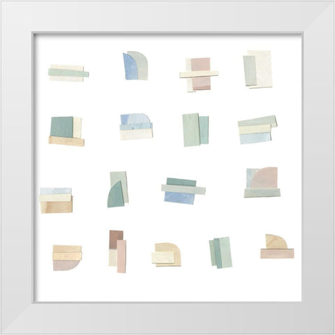 Pixelate II White Modern Wood Framed Art Print by Scarvey, Emma