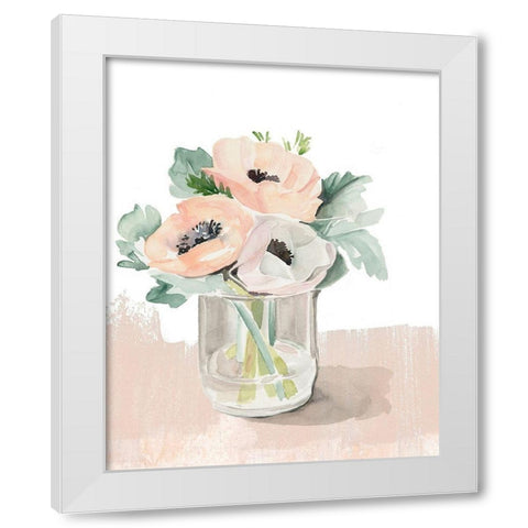 Bud Vase I White Modern Wood Framed Art Print by Parker, Jennifer Paxton