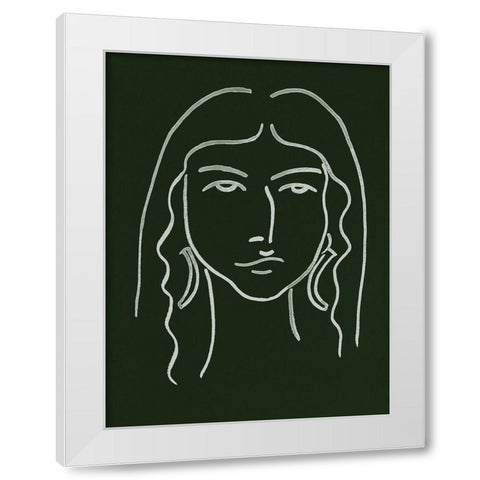 Malachite Portrait VI White Modern Wood Framed Art Print by Wang, Melissa