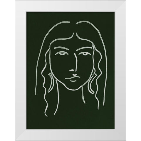 Malachite Portrait VI White Modern Wood Framed Art Print by Wang, Melissa