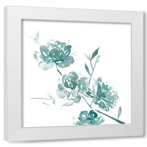 Traces of Flowers II White Modern Wood Framed Art Print by Wang, Melissa