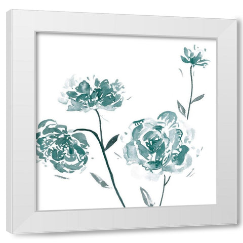 Traces of Flowers III White Modern Wood Framed Art Print by Wang, Melissa