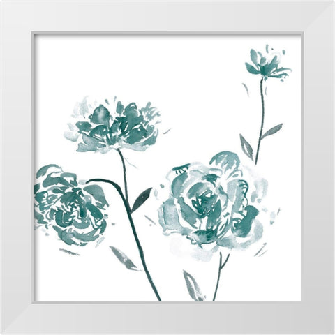 Traces of Flowers III White Modern Wood Framed Art Print by Wang, Melissa