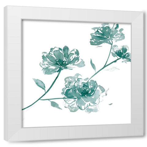 Traces of Flowers IV White Modern Wood Framed Art Print by Wang, Melissa