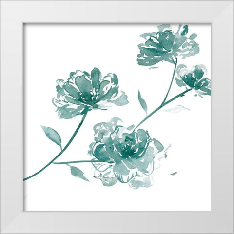 Traces of Flowers IV White Modern Wood Framed Art Print by Wang, Melissa
