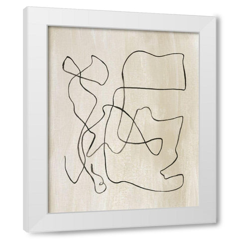 Bound I White Modern Wood Framed Art Print by Wang, Melissa