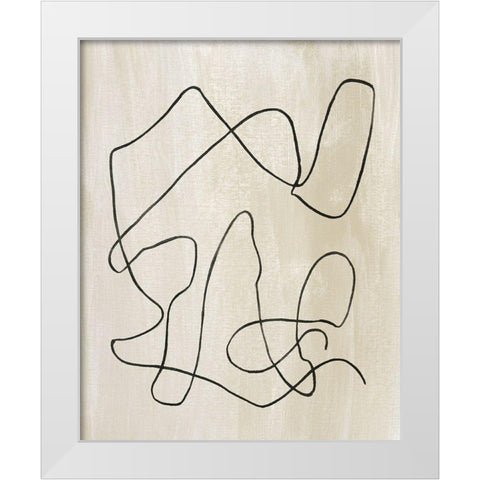 Bound II White Modern Wood Framed Art Print by Wang, Melissa