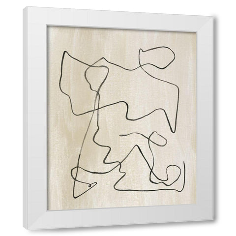 Bound IV White Modern Wood Framed Art Print by Wang, Melissa