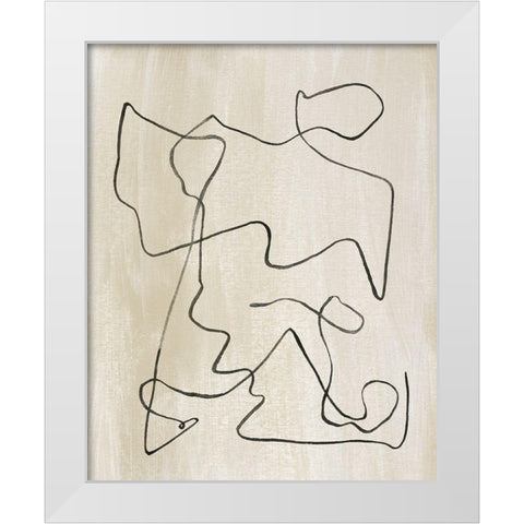 Bound IV White Modern Wood Framed Art Print by Wang, Melissa