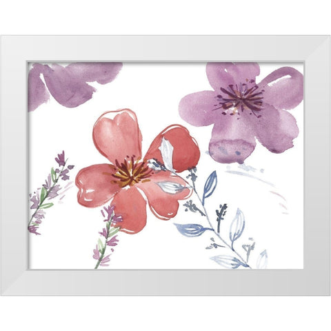 Spring Glory III White Modern Wood Framed Art Print by Wang, Melissa