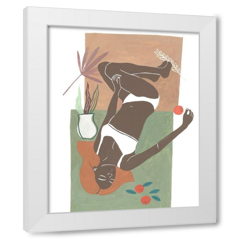 Lying Woman I White Modern Wood Framed Art Print by Wang, Melissa