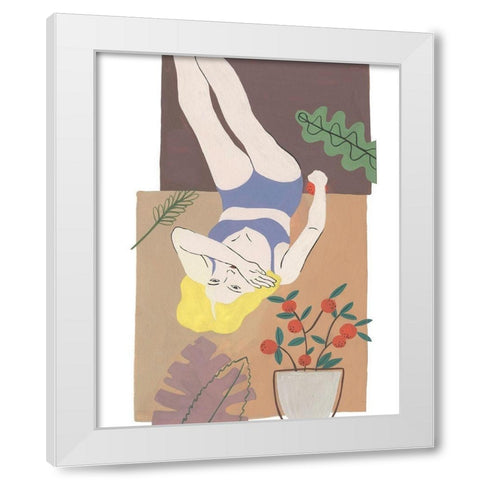 Lying Woman II White Modern Wood Framed Art Print by Wang, Melissa