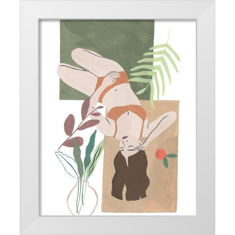 Lying Woman IV White Modern Wood Framed Art Print by Wang, Melissa