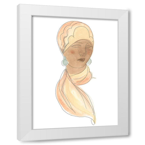 Flapper Fashion Sketches III White Modern Wood Framed Art Print by Vess, June Erica