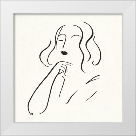 Simple Study I White Modern Wood Framed Art Print by Borges, Victoria