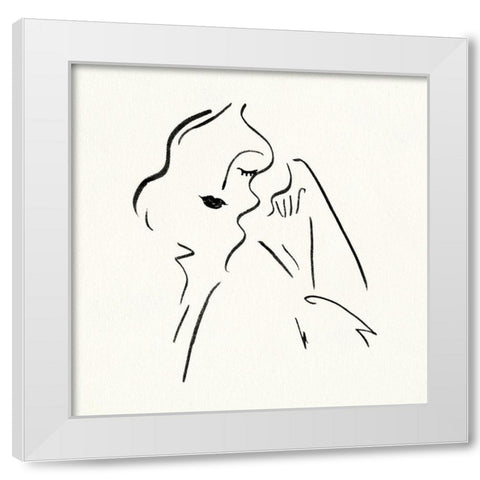 Simple Study II White Modern Wood Framed Art Print by Borges, Victoria