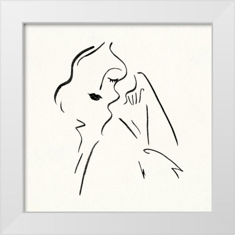 Simple Study II White Modern Wood Framed Art Print by Borges, Victoria